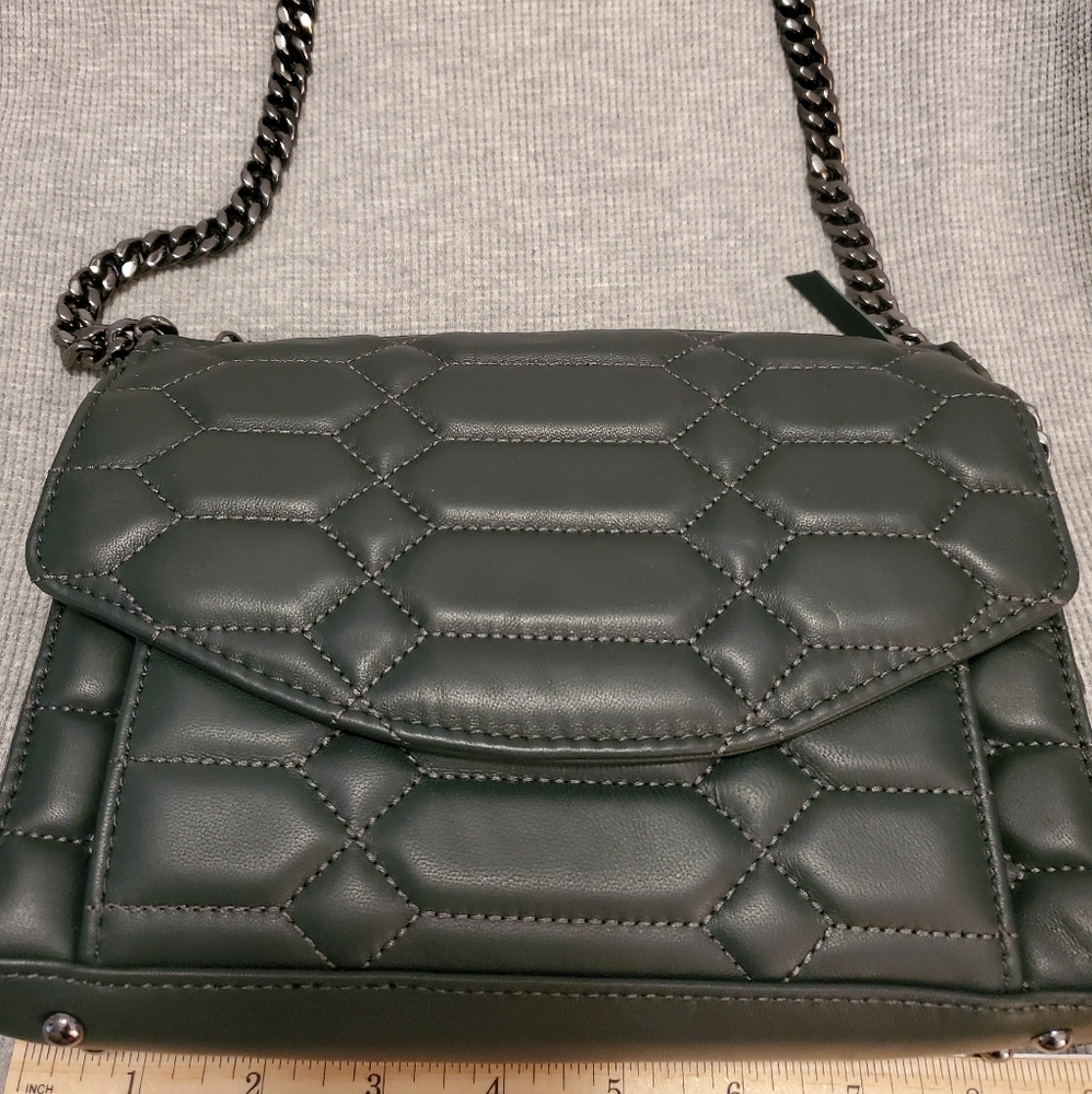 Aimee Kestenberg leather quited green crossbody